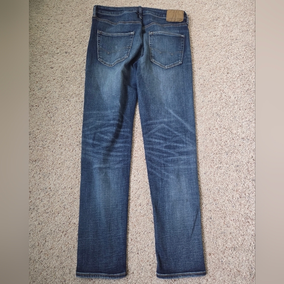 American Eagle Outfitters Mens Dark Blue Athletic/Straight Jeans - Picture 3 of 7